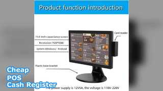 Goedkope POS-kassa 15,6 inch Android Retail