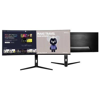 Groothandel OEM Superbreed gebogen monitor IPS-paneel 49 inch 5k 5120*1440 75Hz Office Monitor Gaming PC Monitor Gebogen