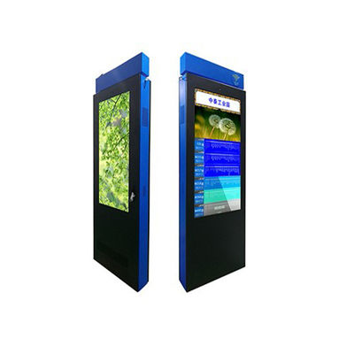 55 inch vloer staande 4K reclame digitale totem media player LCD-scherm buiten IP65 digitale signage touchscreen