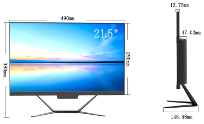 21.5 inch Industrial Touch Monitor 1920x1080 250cd/m2 4 ms reactie