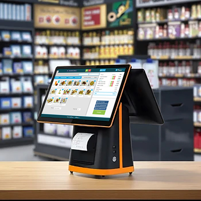 15 inch POS AIO Machine Dual Touch Screen POS Monitor Voor kassa-operaties Perfect voor detailhandel