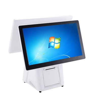 Retailwinkels 10-punts capacitieve aanraak Dual Screen Android/Win POS-terminalmonitor met thermische bonprinter