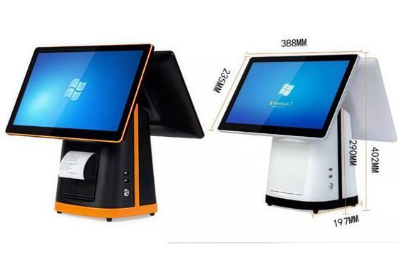 Hoge Helderheid 300cdm2 15,6 inch Dual Screen POS-machine voor detailhandel en restaurants