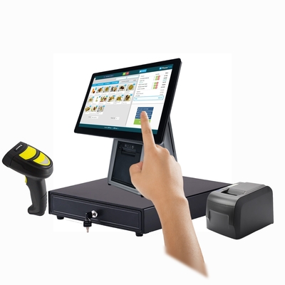 15,6 inch Alles-in-één Kassaregister Touchscreen TFT LED Scherm Android Systeem met Printer Scanner voor Kiosk